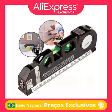 Nível Laser Profissional Trena Level Pro 3 Estágios Alta Precisão Ferramentas Construção Fita Métrica Precisão Profissional