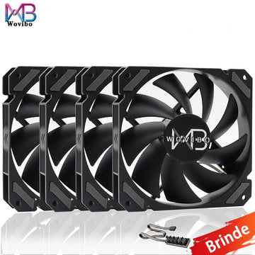 Wovibo 120mm ventilador pwm 4pin para cpu cooler refrigeração de água chassi do computador silencioso alto volume de ar ventilador caso ventiladores