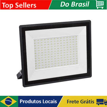 Refletor LED SMD 100W - Luz branca fria, proteção IP65, alta resistência e eficiência