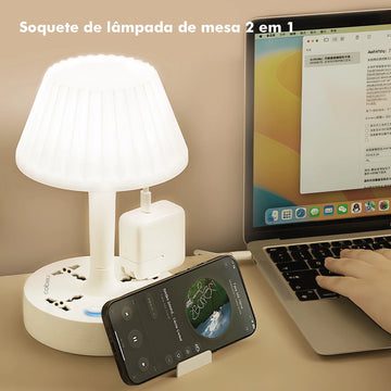 Tomada para abajur de mesa, filtro de linha, interruptor de tomada, soquete, protetor de tomada, iluminação LED, 110-220 V