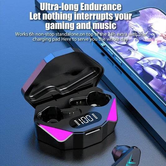 Novo ar x15 fones de ouvido bluetooth sem fio gamer 65ms baixa latência fone gamer fone com microfone handsfree