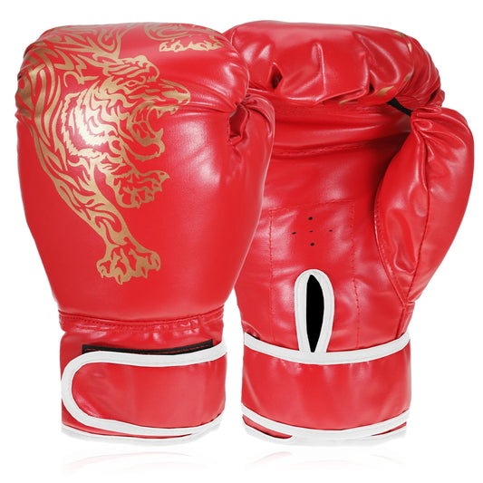 Adults Boxing Gloves Breathable PU Leather Fighting Gloves Kids Boxing Training Kickboxing Gloves for Gym Indoor Outdoor Sport